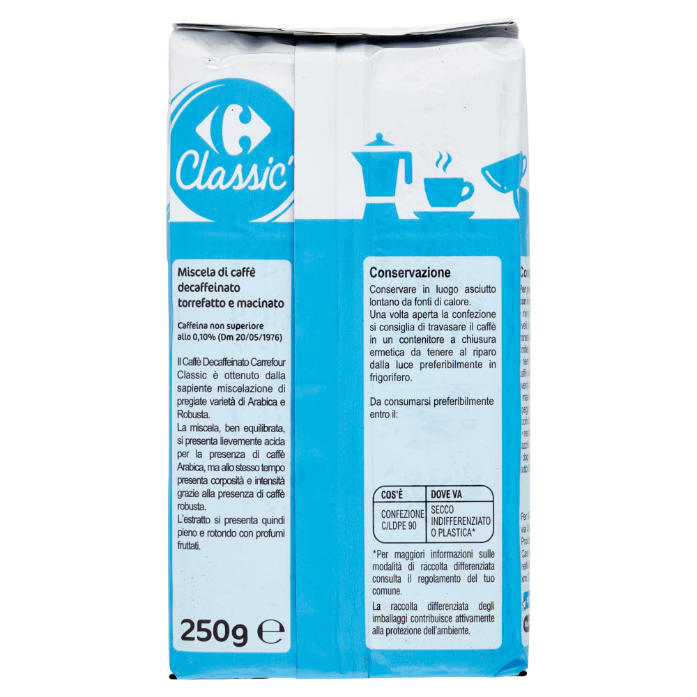 Carrefour Classic Caffè Decaffeinato Equilibrato 250 g