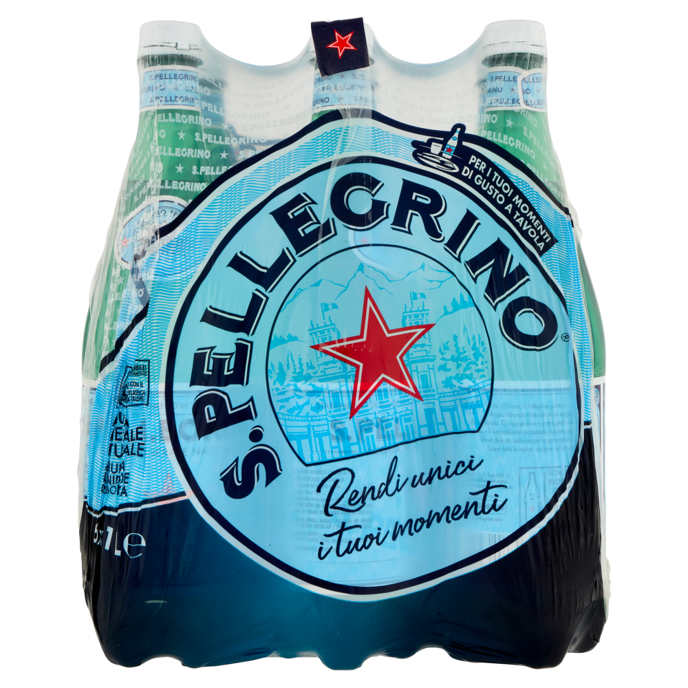 S.PELLEGRINO, Acqua Minerale Frizzante, Pet - 6x1L