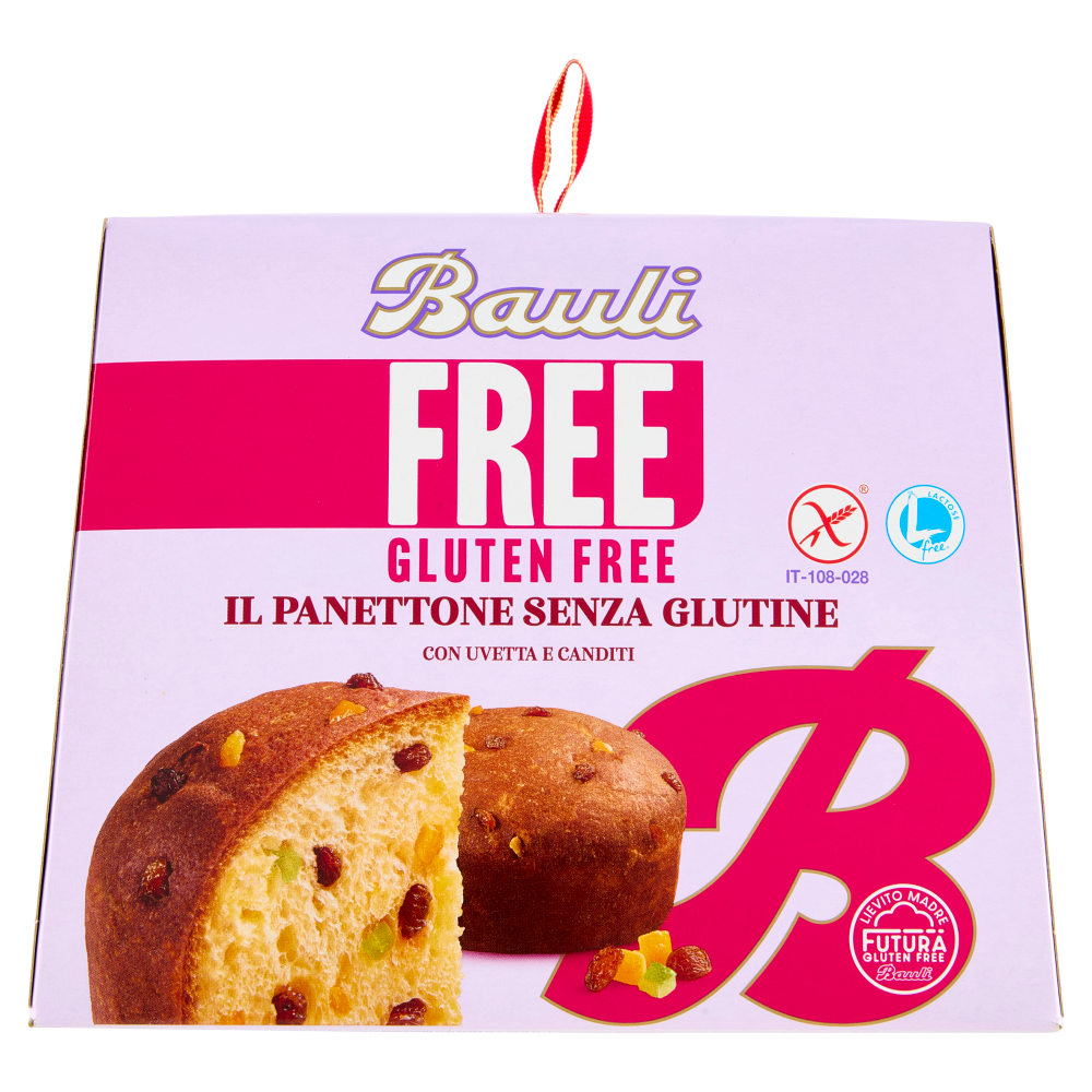 Bauli Free Gluten Free il Panettone Senza Glutine con Uvetta e Canditi 400 g