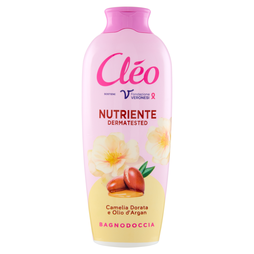 Cl&eacute;o Nutriente Camelia Dorata e Olio d'Argan Bagnodoccia 750 ml