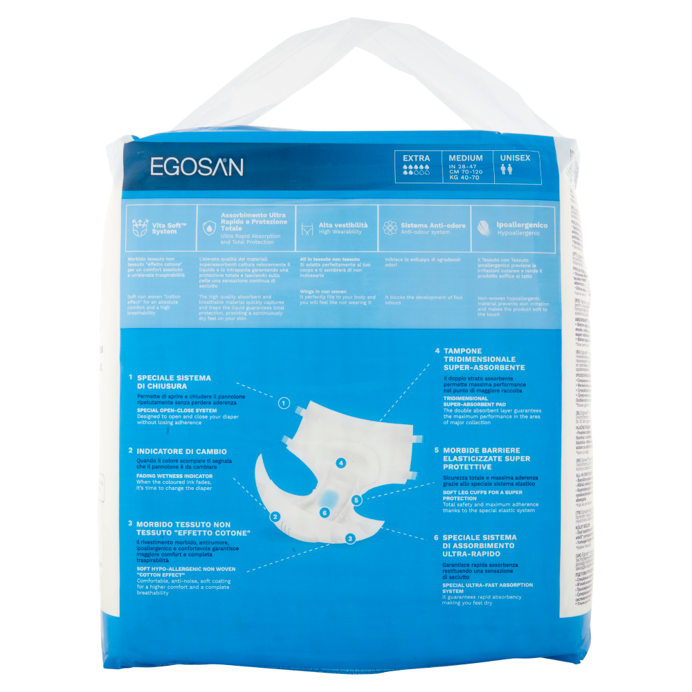 Egosan Pannoloni Mutandina Giorno Medium Unisex 12 pz