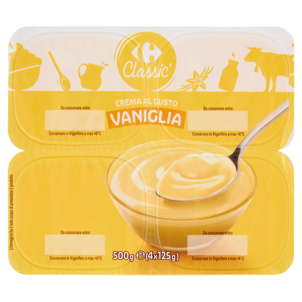 Carrefour Classic Crema al Gusto Vaniglia 4 x 125 g