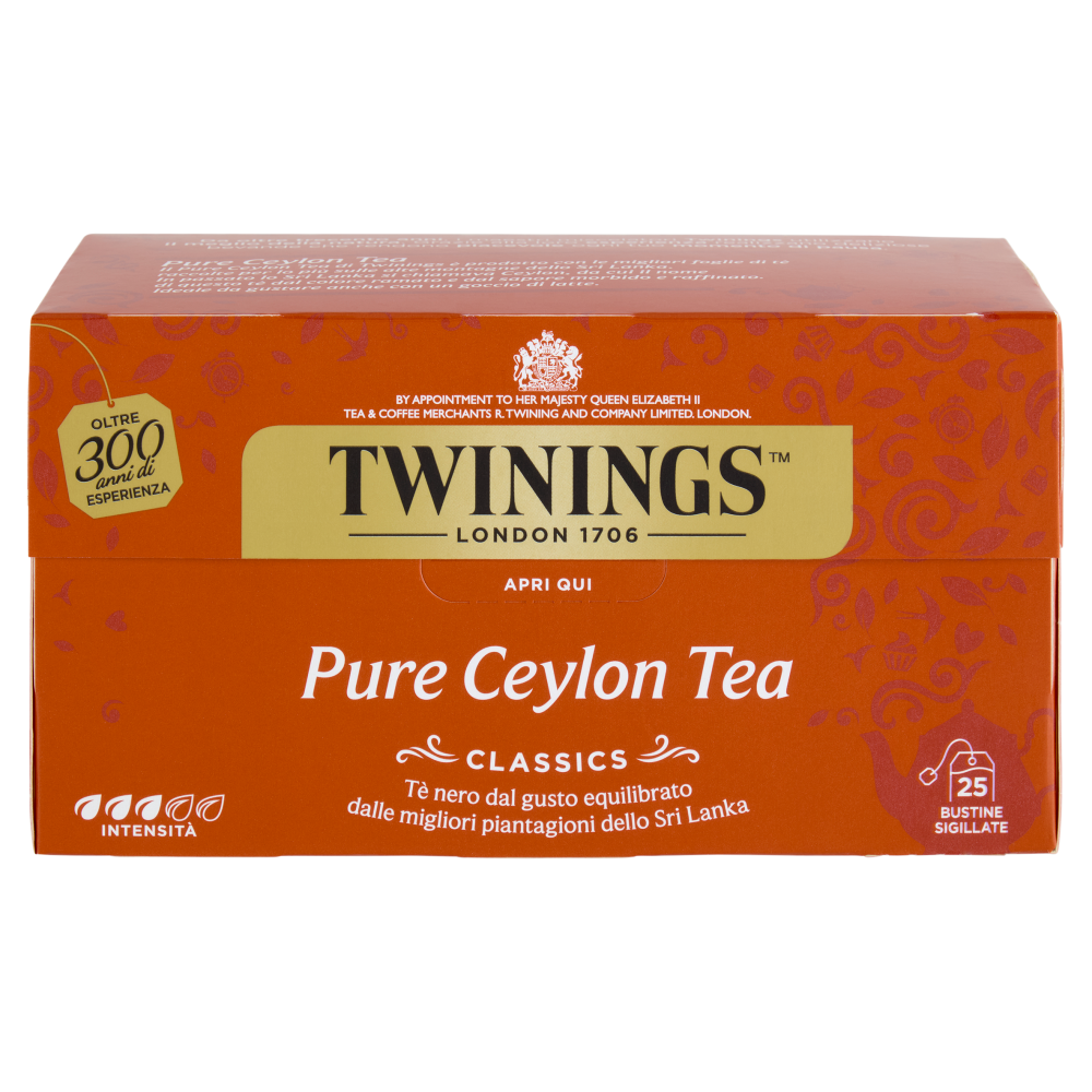 Twinings Pure Ceylon Tea T&egrave; Nero Speciality 25 filtri The 50 g