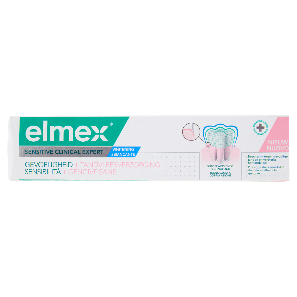 elmex dentifricio Sensitive Clinical Expert Sensibilità + Gengive sane sbiancante 75 ml