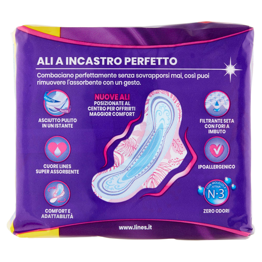 Lines Seta ultra lungo con ali 11+1 pz