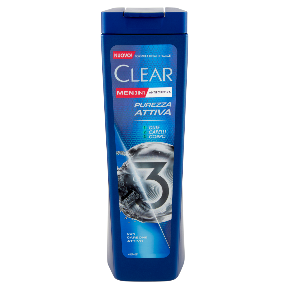 Clear Men 3in1 Antiforfora Purezza Attiva 225 ml