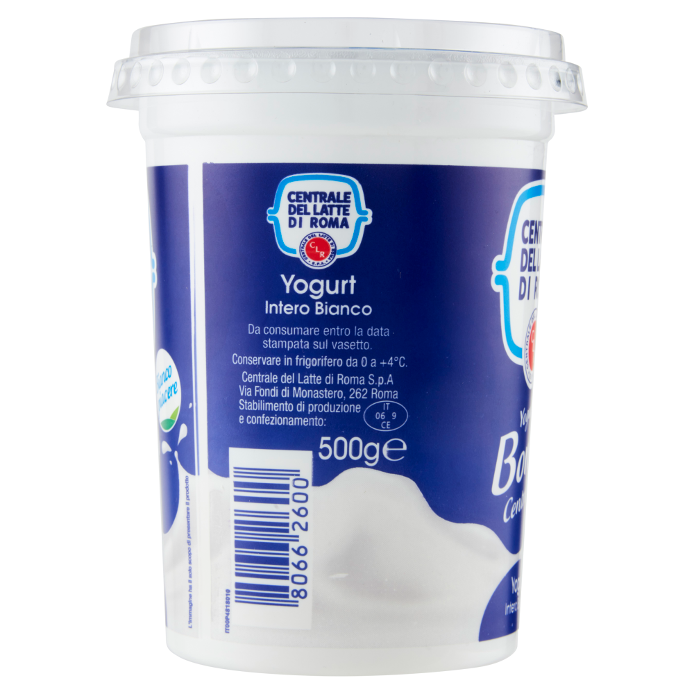 Centrale del Latte di Roma Yogurt Intero Bianco 500 g