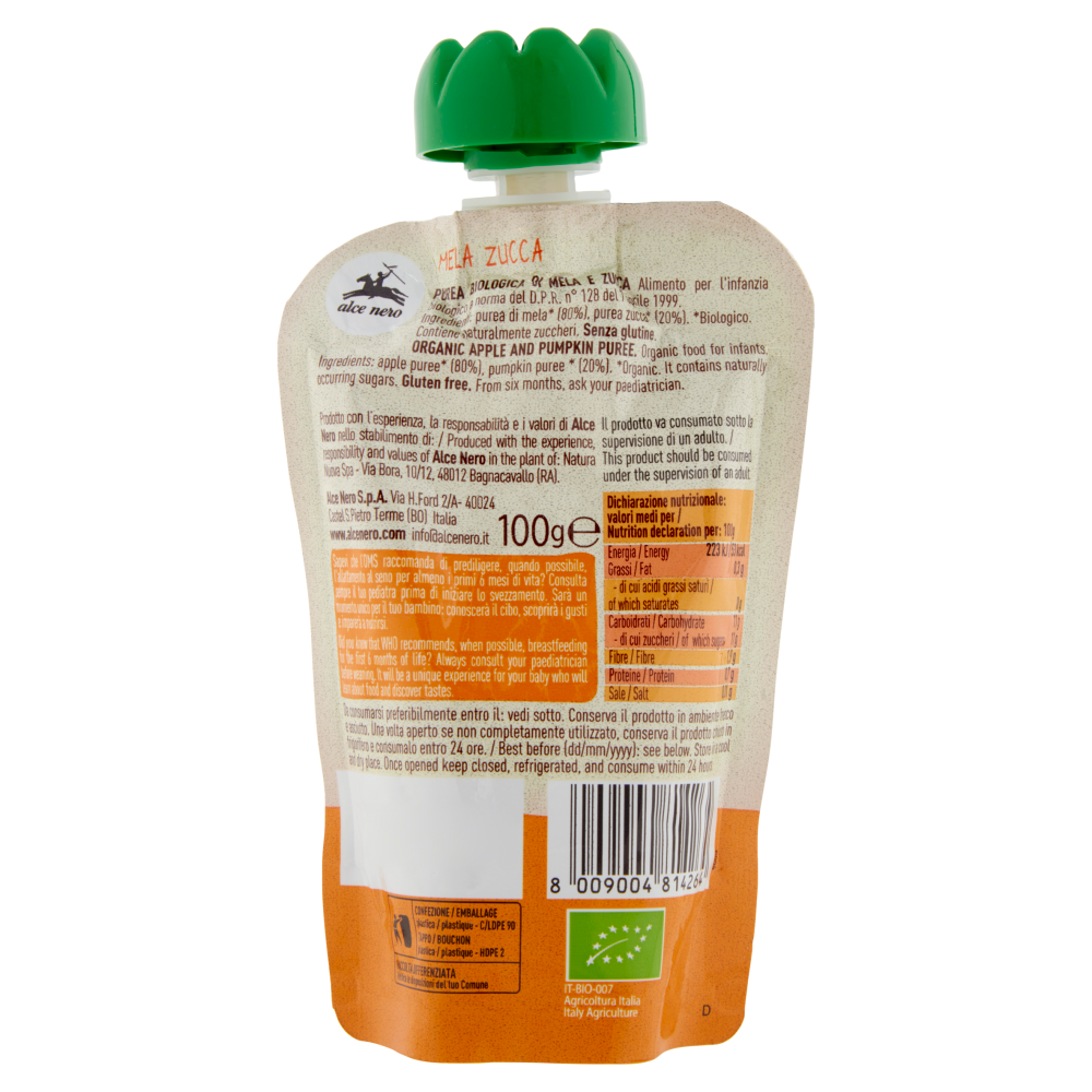 alce nero Mela Zucca 100 g