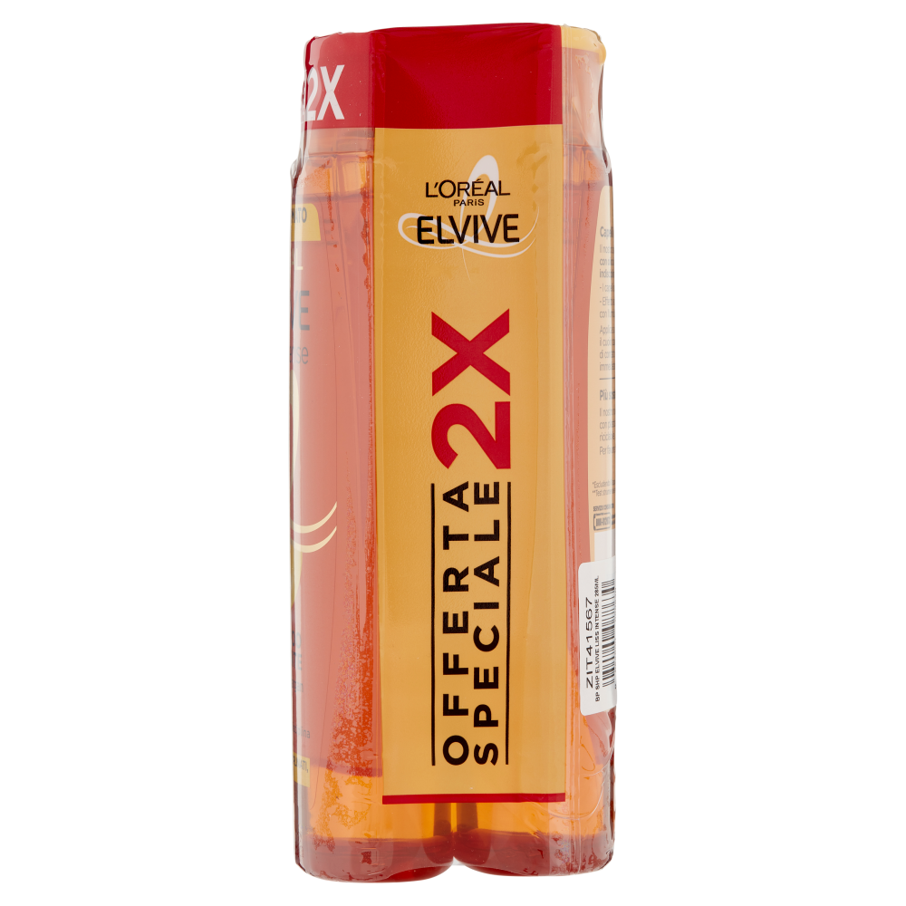 L'Or&eacute;al Paris Shampoo Elvive Liss Intense, Per Capelli Secchi Difficili da Lisciare, Confezione da 2