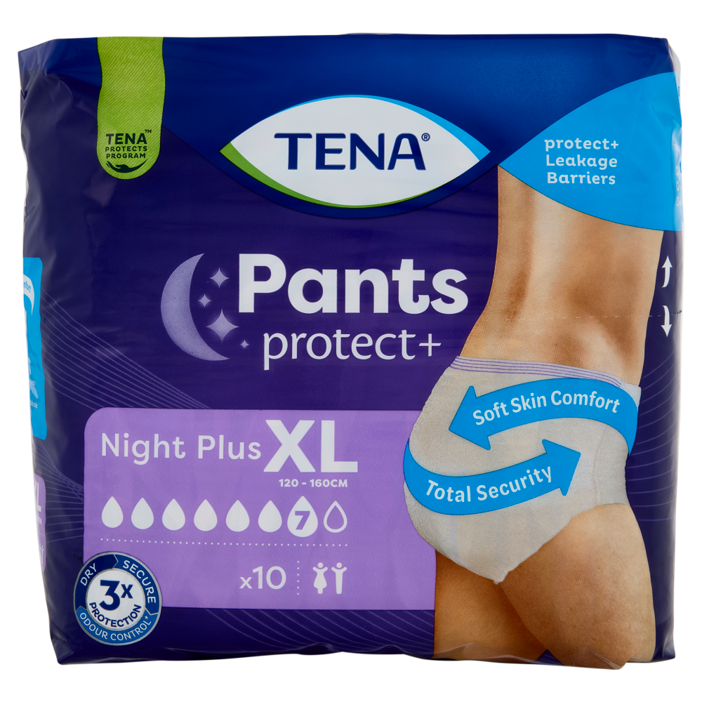 Tena Pants protect+ Night Plus XL 10 pz