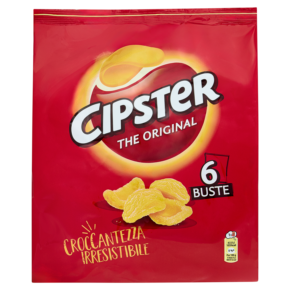 Cipster The Original Chips di Patate Multipack 6 Bustine - 132g