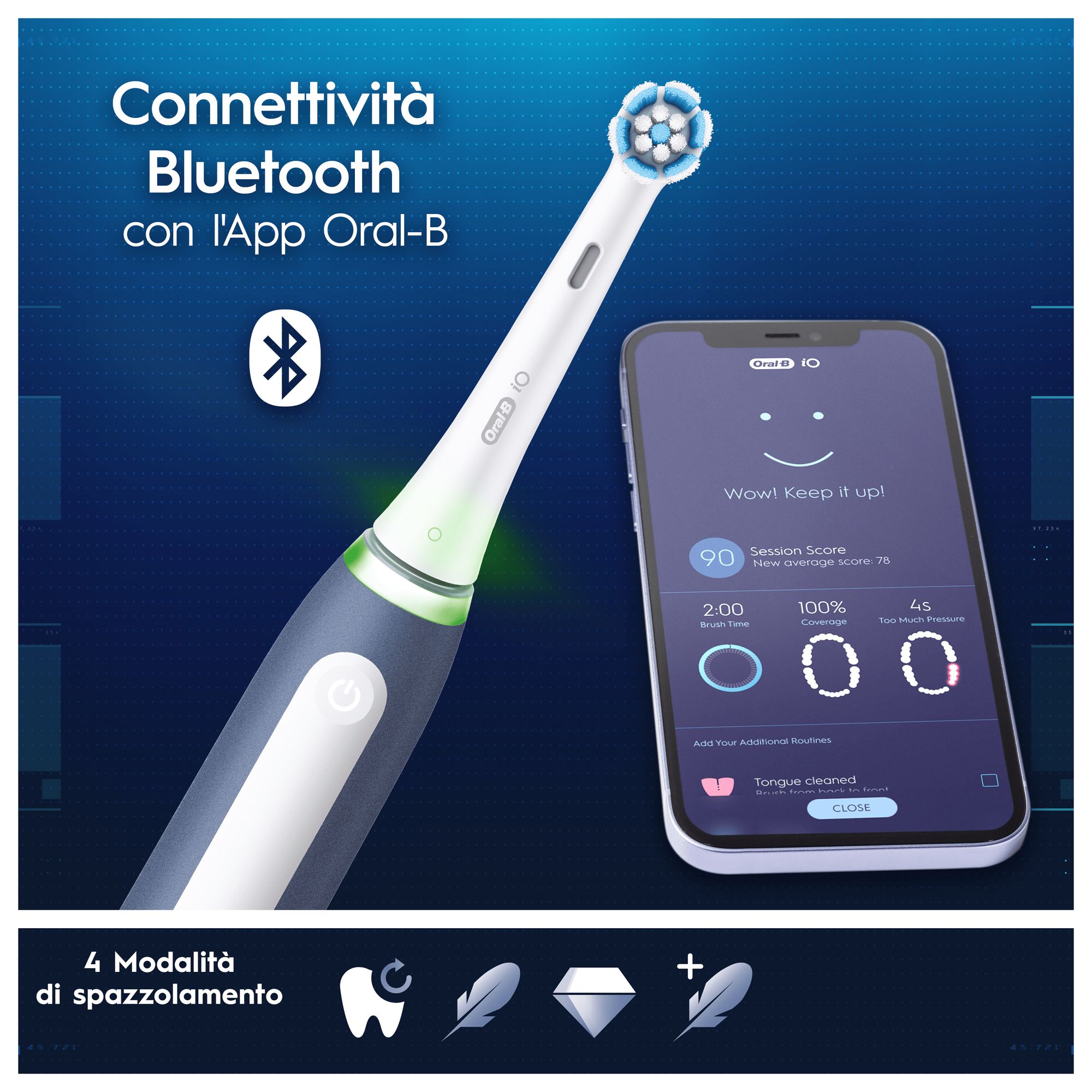 Oral-B iO My Way Adolescenti Spazzolino a vibrazione Blu