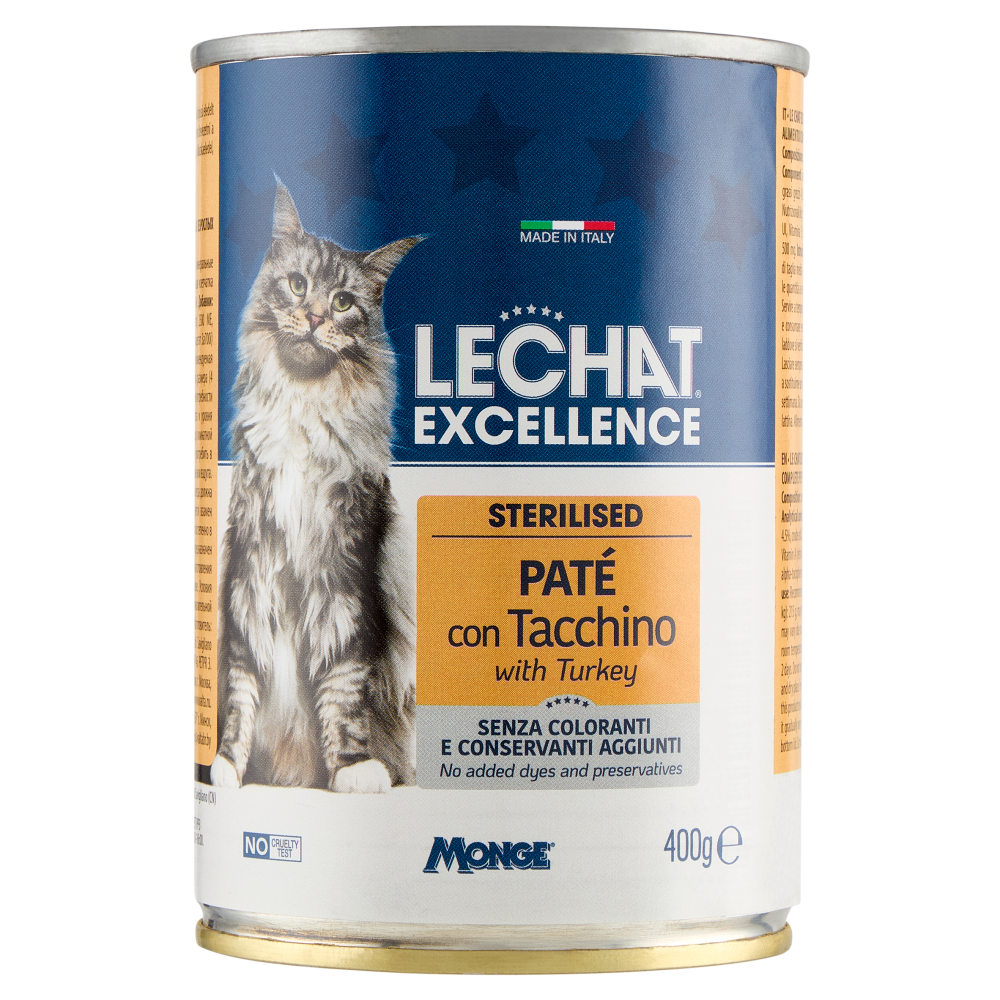 LeChat Excellence Sterilised Paté con Tacchino 400 g
