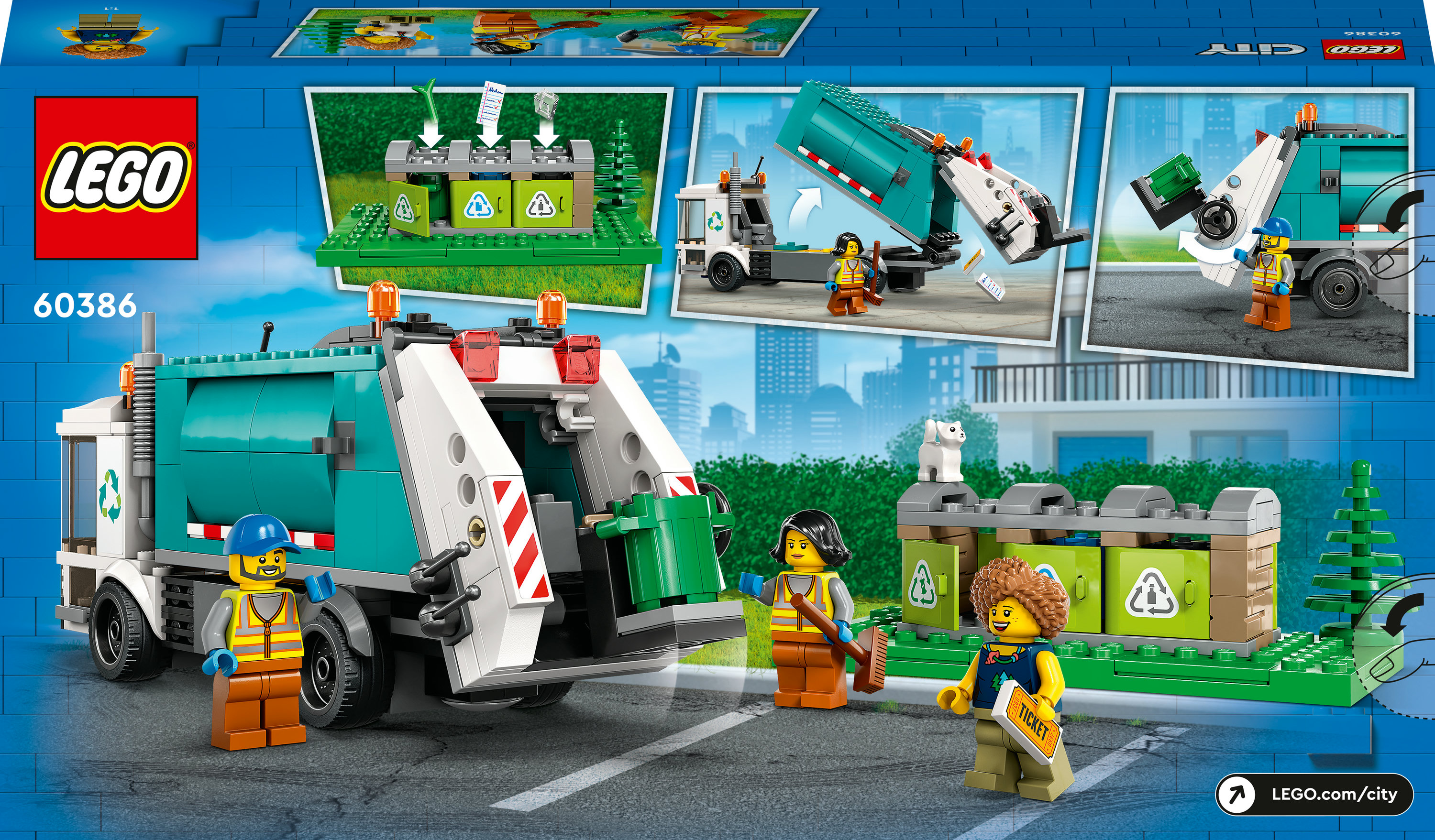 LEGO City Camion per il riciclaggio dei rifiuti