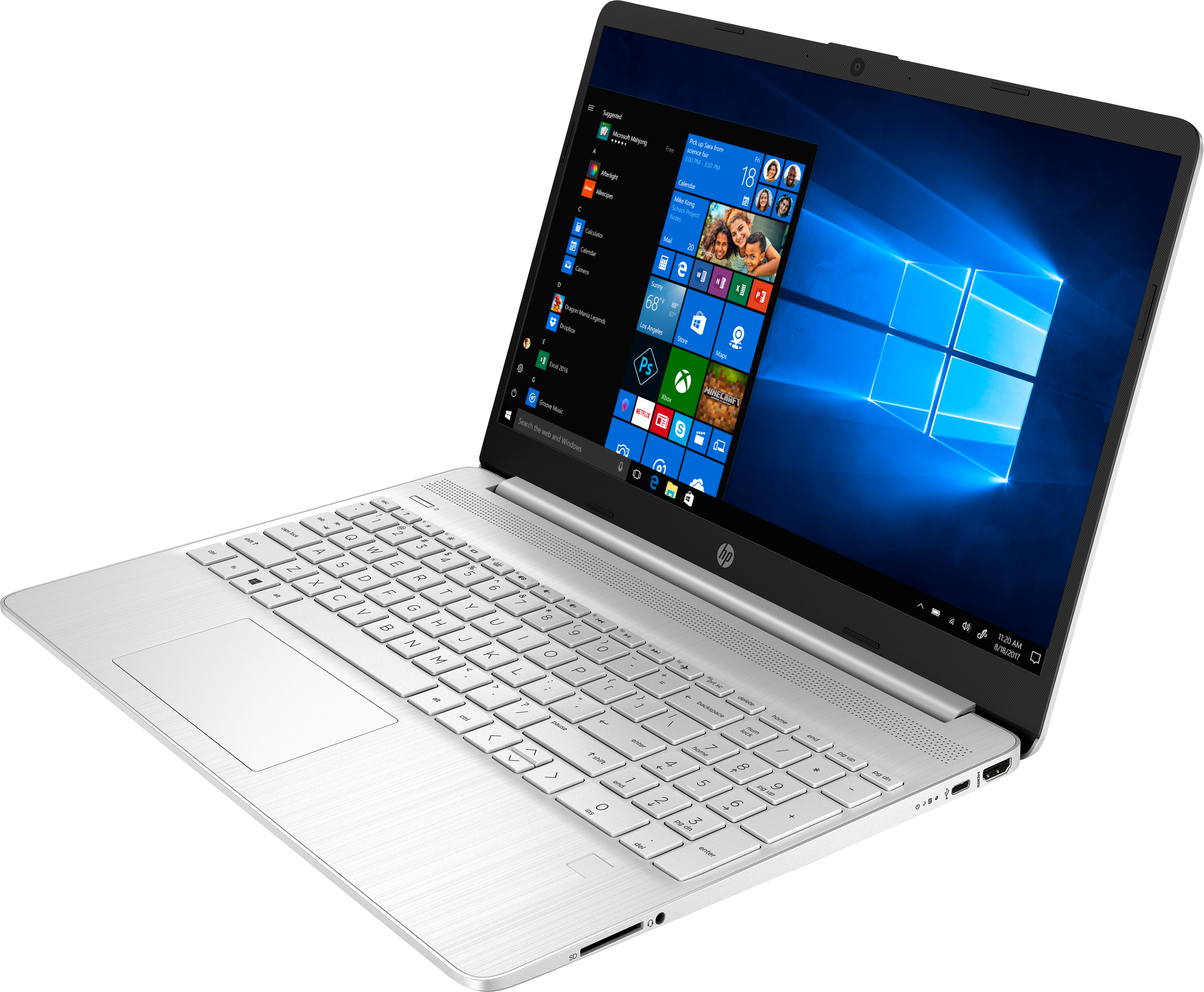 HP 15s-fq1076nl Intel&reg; Core&trade; i5 i5-1035G1 Computer portatile 39,6 cm (15.6") Full HD 8 GB DDR4-SDRAM 256 GB SSD Wi-Fi 5 (802.11ac) Windows 10 Home Argento