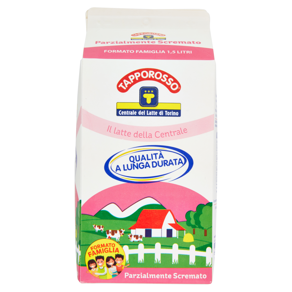 Centrale del Latte di Torino Tapporosso Qualit&agrave; a Lunga Durata Parzialmente Scremato 1,5 litri