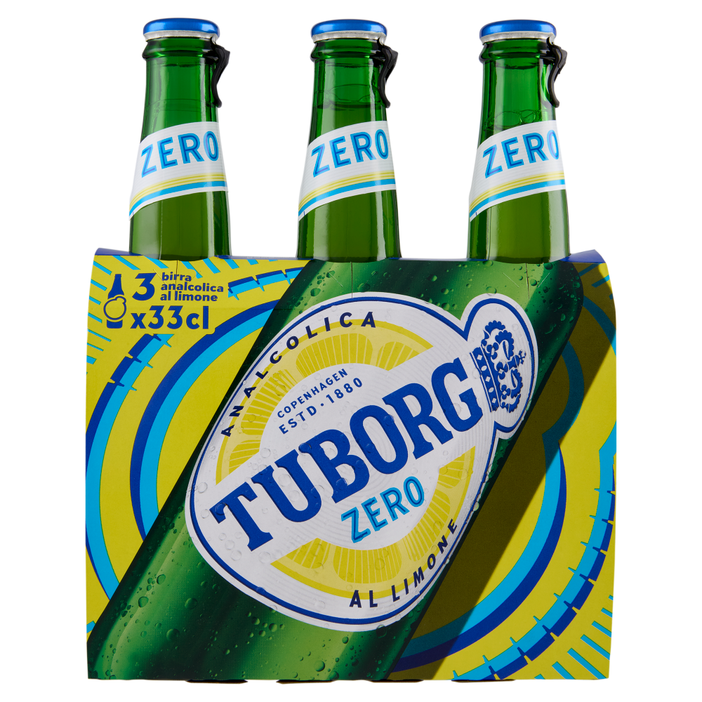 Tuborg Zero Analcolica al Limone 3 x 33 cl