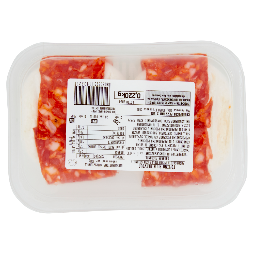 caseificio Pezzana Tomino alla Diavola 0,220 kg