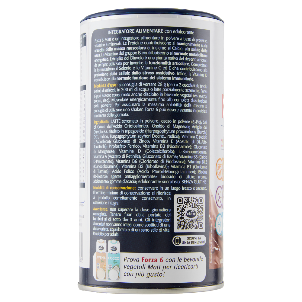 Matt Benessere Forza 6 Gusto Cacao 280 g