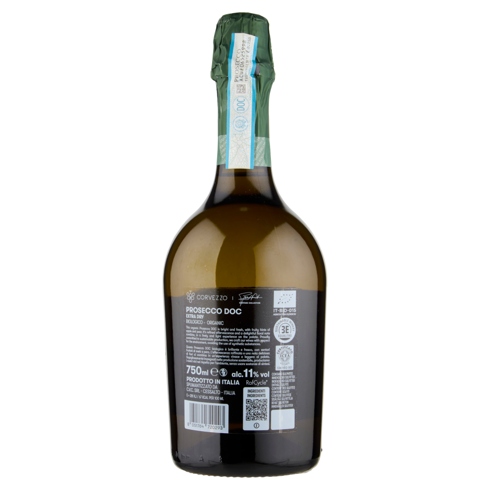 Corvezzo Heritage Collection Prosecco DOC Extra Dry Biologico 750 ml