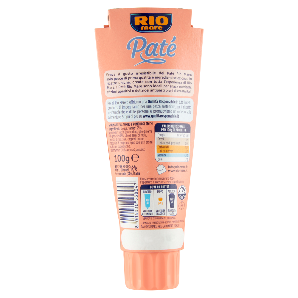 Rio mare Patè Tonno e Pomodori Secchi 100 g