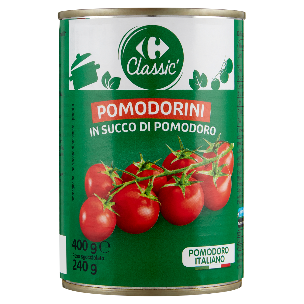 Carrefour Classic Pomodorini in Succo di Pomodoro 400 g