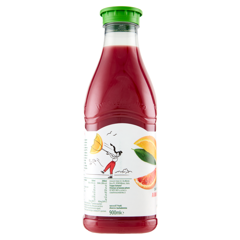 innocent puro succo di frutta Arancia Rossa, Melagrana, Arancia e Lime 900 ml