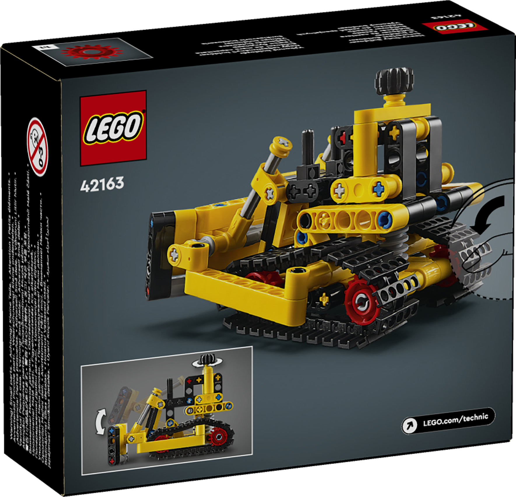 LEGO Technic 42163 Bulldozer da Cantiere, Giochi per Bambini e Bambine di 7+ Anni, Regalo per Amanti dei Veicoli Giocattolo