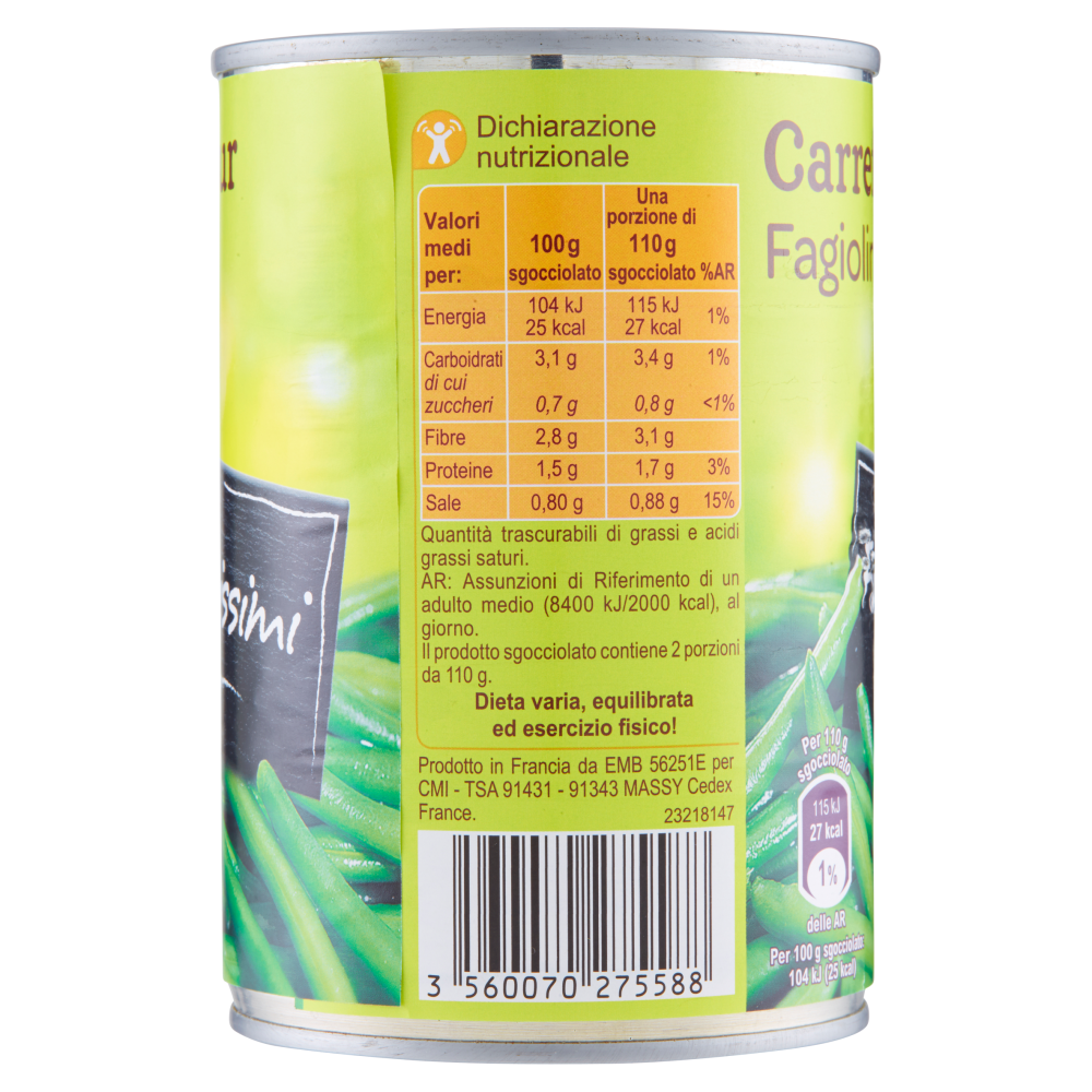 Carrefour Fagiolini Finissimi 400 g