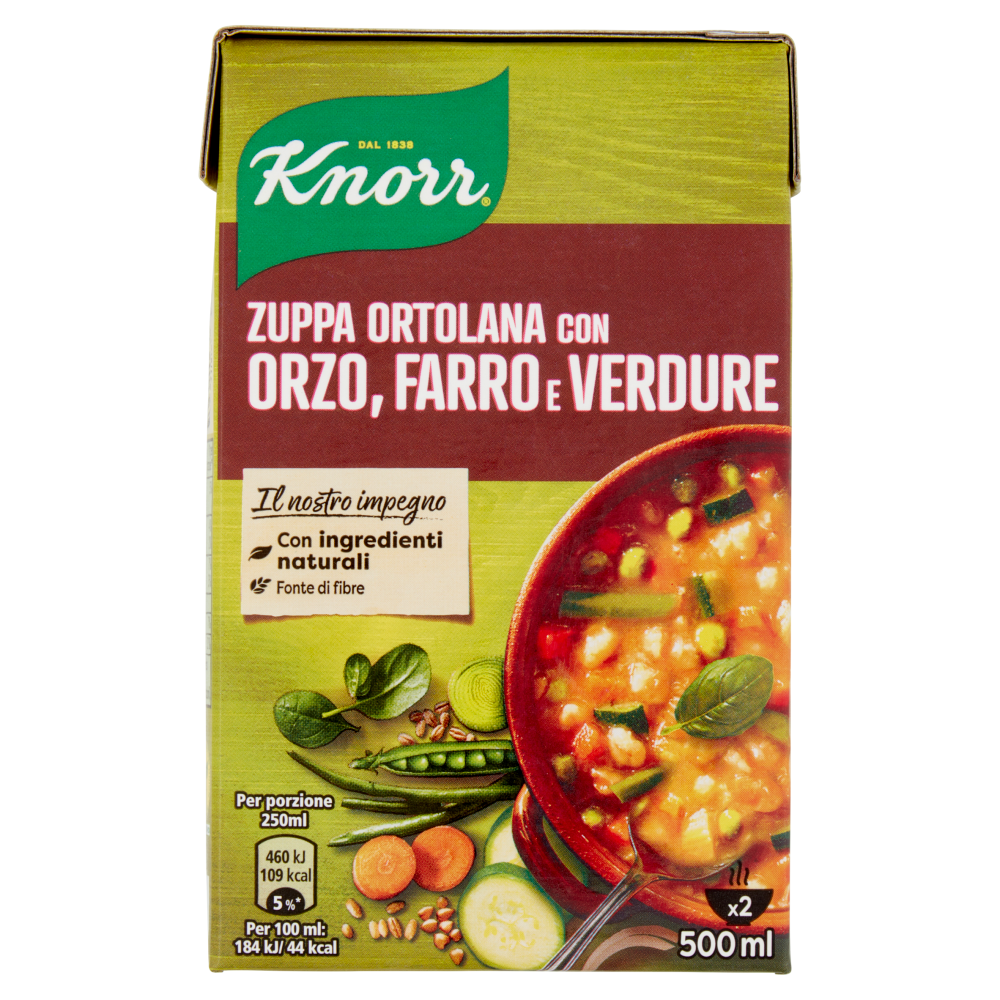 Knorr Zuppa Ortolana con Orzo, Farro e Verdure 500 ml Carrefour