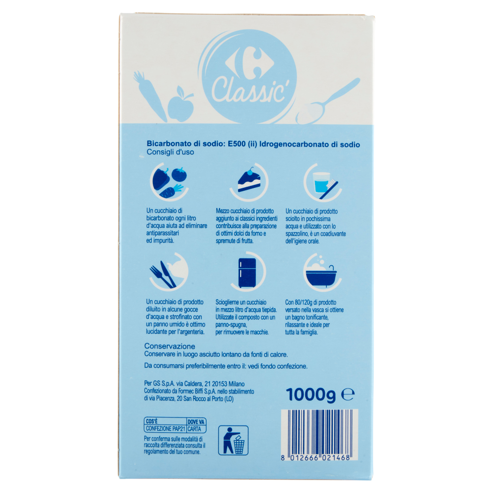 Carrefour Classic Bicarbonato di Sodio 1000 g