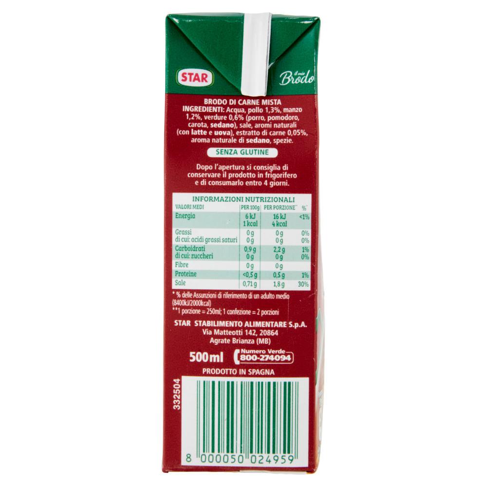 Star il mio Brodo di Carne Mista 500 ml