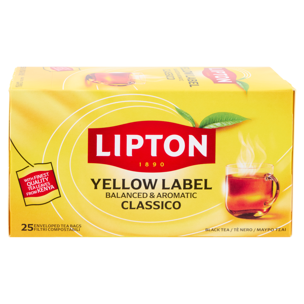 Lipton Yellow Label Classico 25 Filtri Compostabili 37,5 g