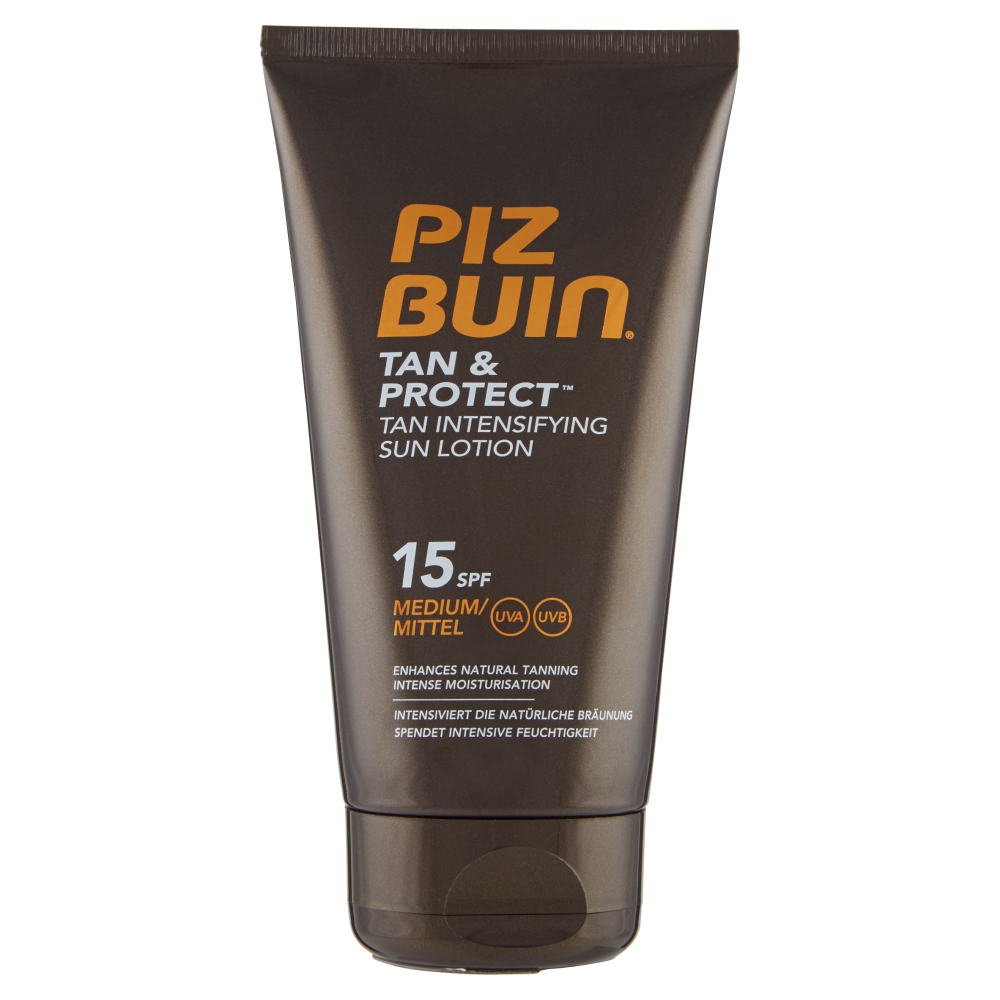 Piz Buin Lozione Solare Intensificatrice Dell'Abbronzatura Tan & Protect 15 SPF Prot. Media 150ml