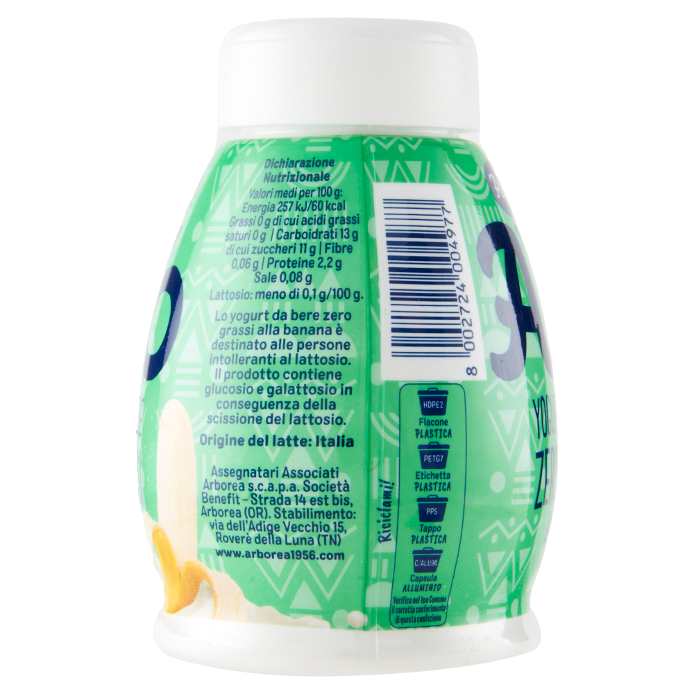 Arborea A-Yo Yogurt da Bere Zero Grassi Banana 200 g