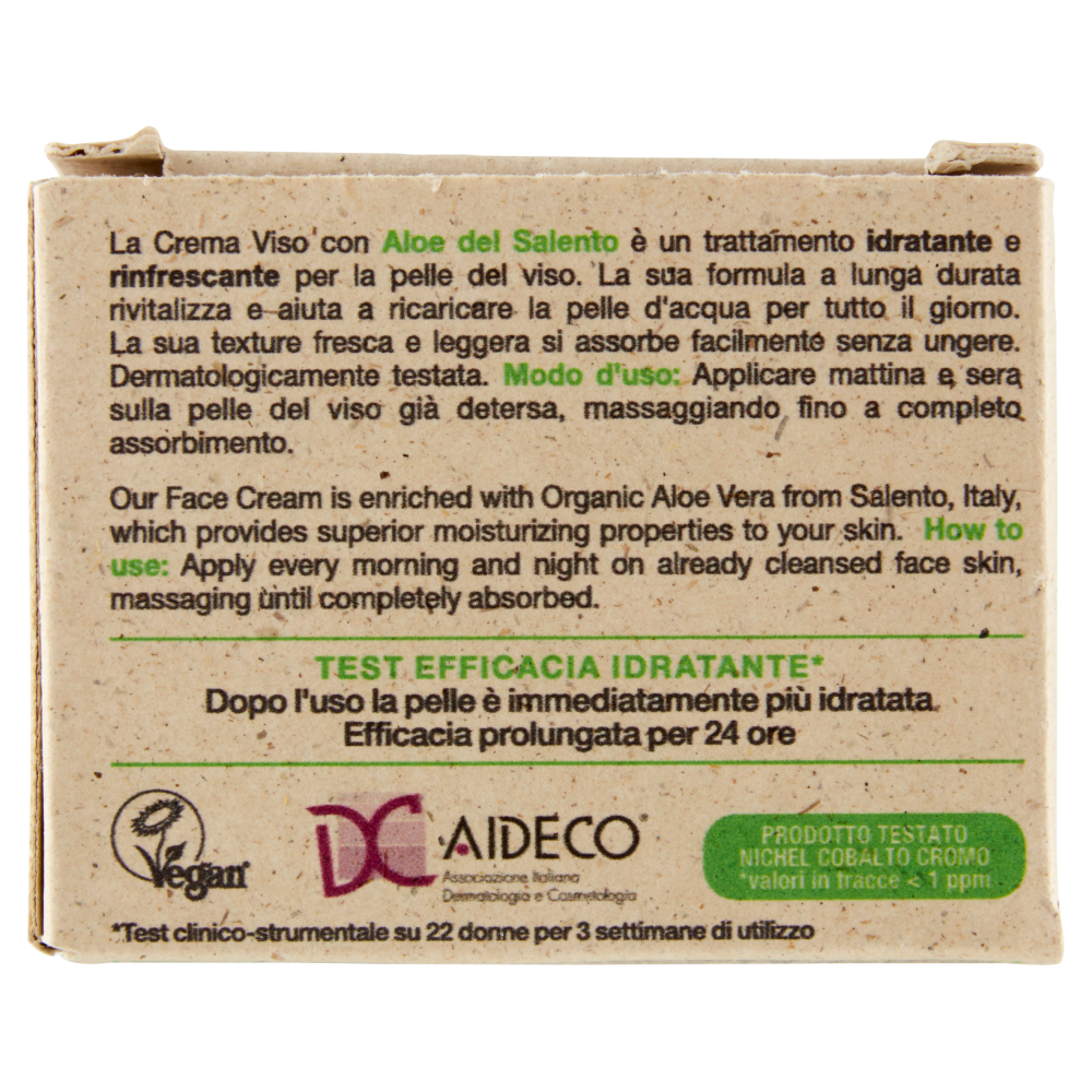 Omia Laboratori Ecobio Crema Viso Idratante aloe vera del Salento 50 ml
