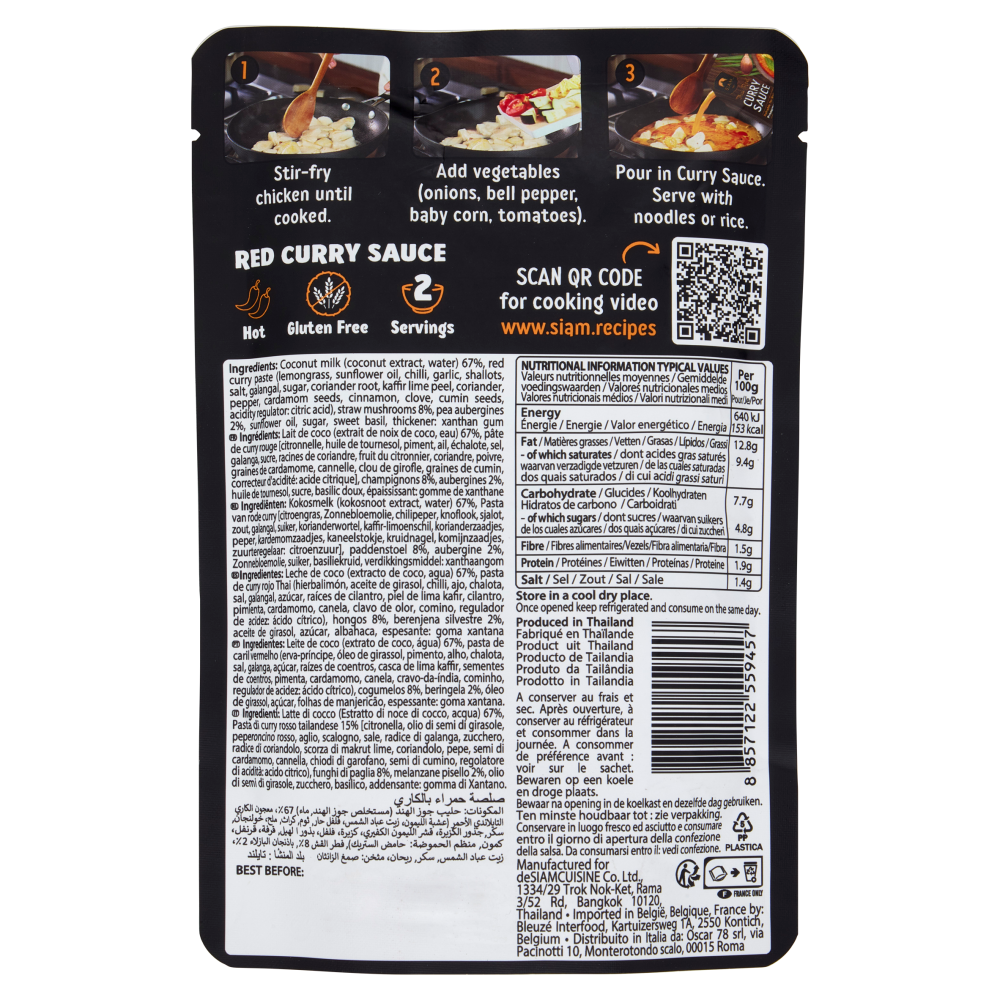 Siam Thai Red Curry Sauce 200 g