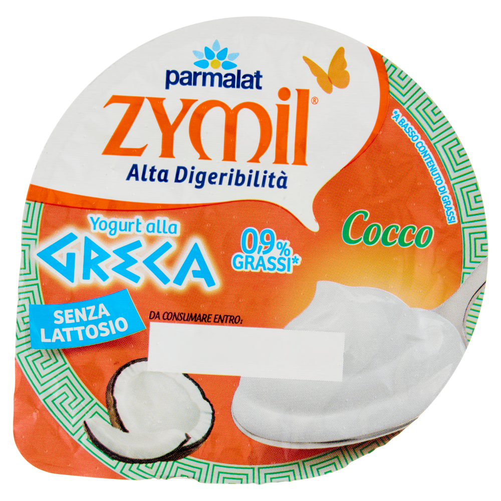 ZYMIL Alta Digeribilit&agrave; Senza Lattosio Yogurt alla Greca Cocco 150g