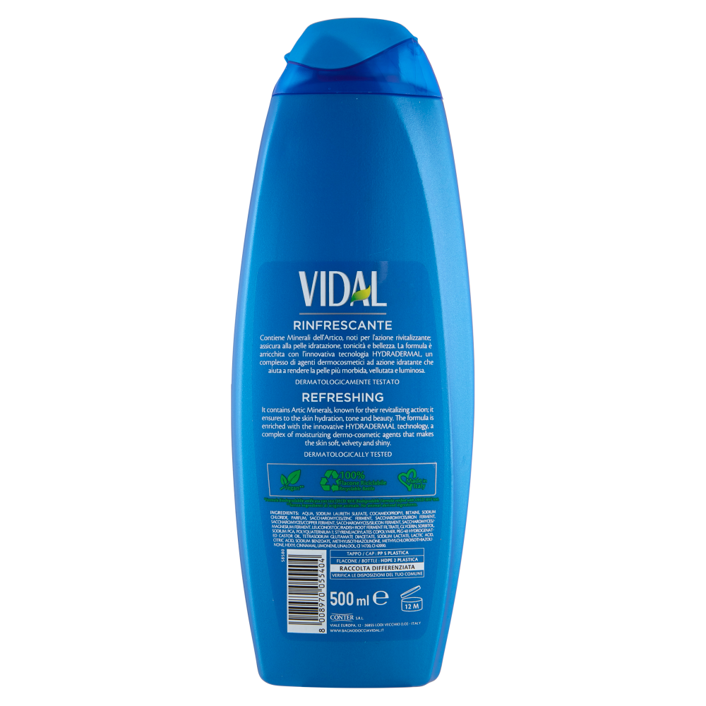 Vidal Polar Ice Bagnodoccia Rinfrescante Minerali dell'Artico 500 ml