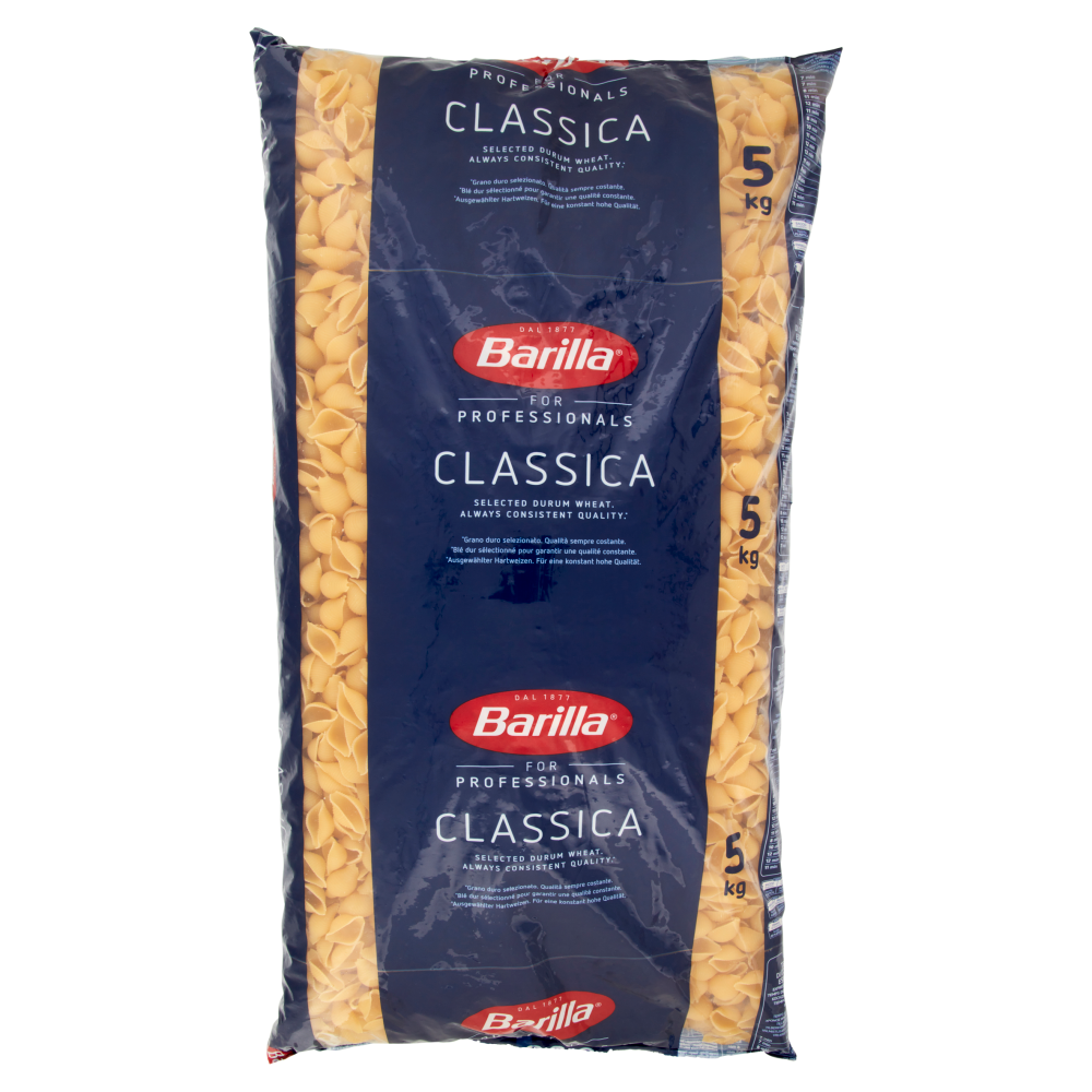 Barilla for Professionals Conchiglie Rigate n&deg;93 Pasta Classica Corta Catering Food Service 5 kg