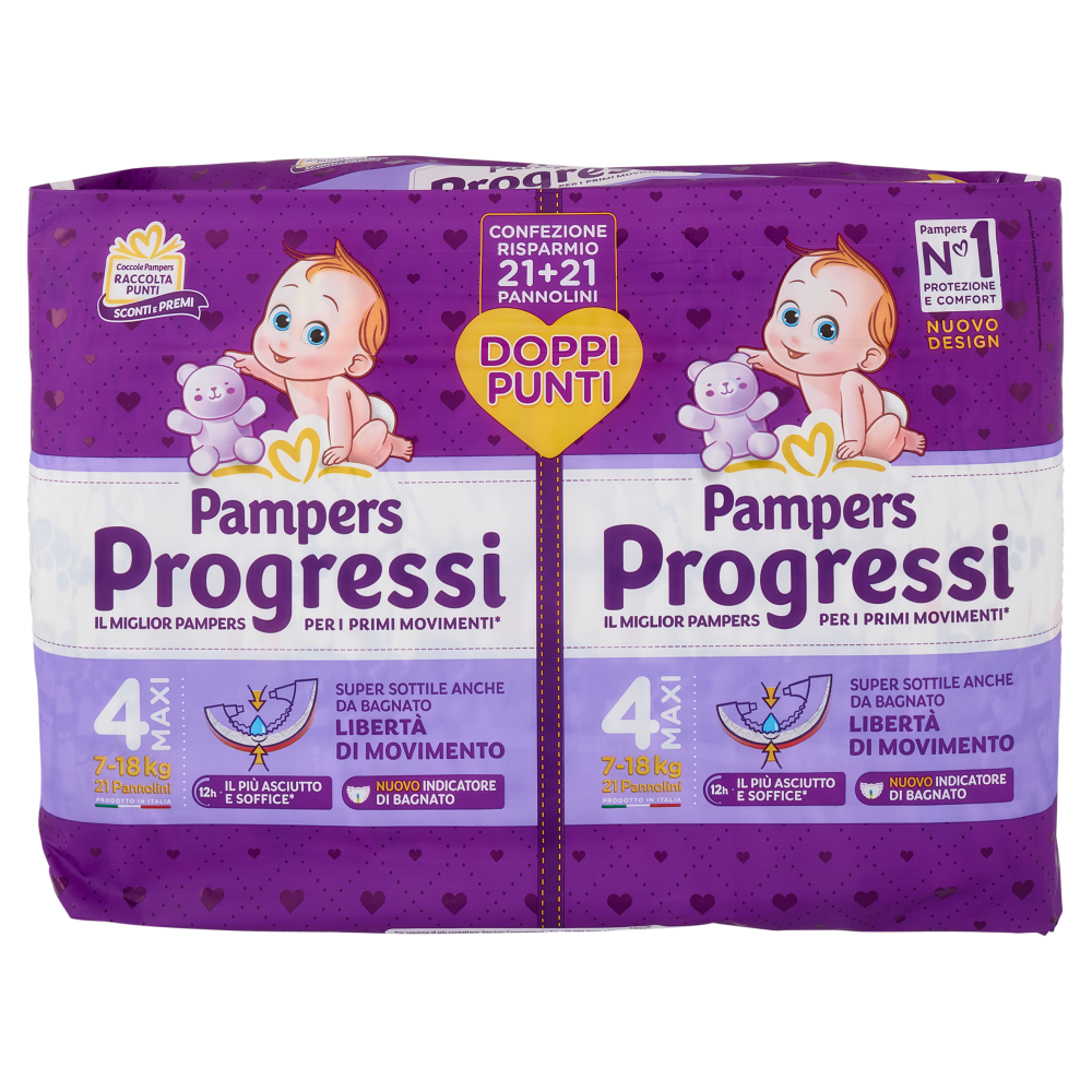 Pampers Progressi Maxi 21 + 21 pz