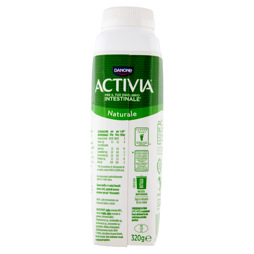 ACTIVIA K&eacute;fir da bere, Bianco con Autentici Lieviti e Probiotico Bifidus, SenzaZuccheriAggiunti,320g