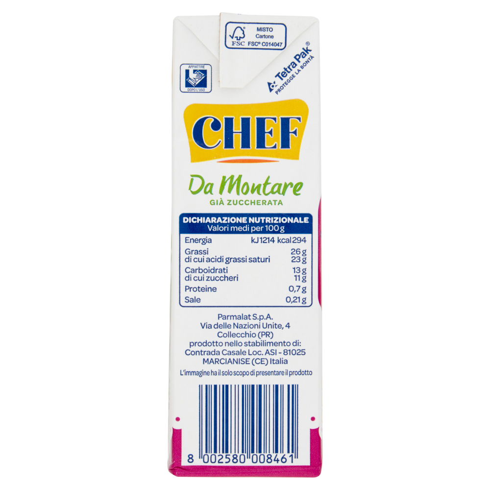 Chef da Montare Gi&agrave; Zuccherata 500 ml