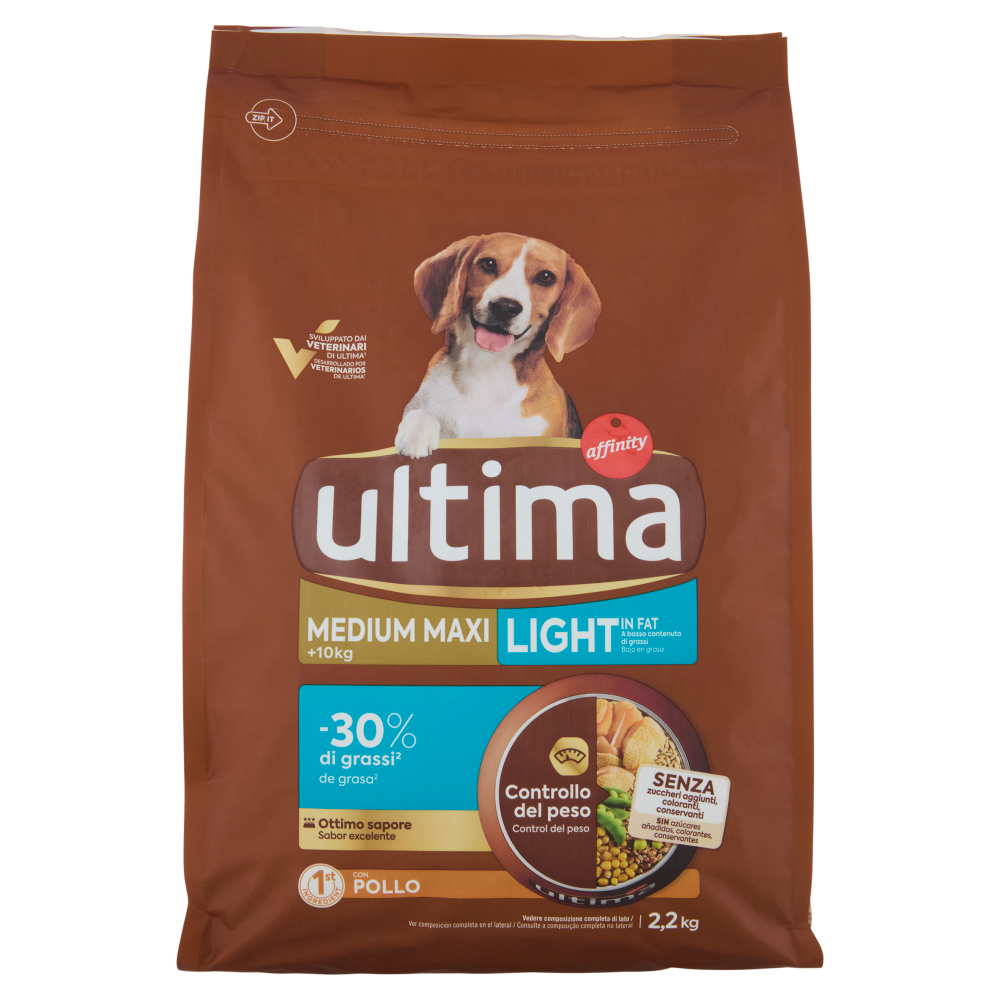 ultima Medium Maxi +10kg Light in Fat con Pollo 2,2 kg
