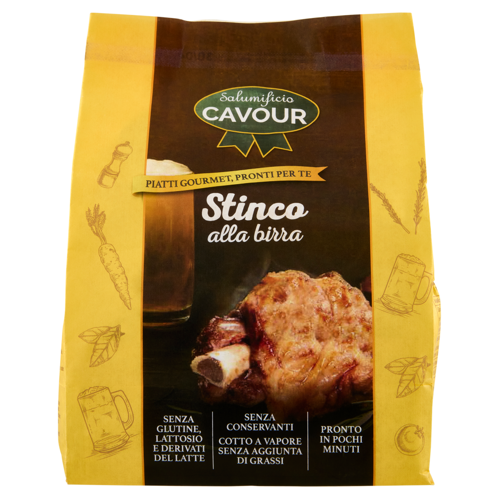 Salumificio Cavour Piatti Gourmet, Pronti per Te Stinco alla birra 650 g