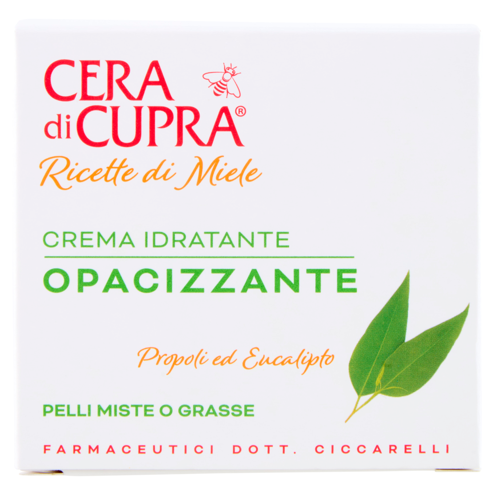 Cera di Cupra Ricette di Miele Crema Idratante Opacizzante Pelli Miste o Grasse 50 ml