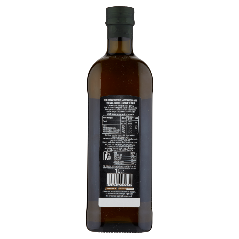 Carrefour Extra Olio Extra Vergine di Oliva 100% Italiano 1 L
