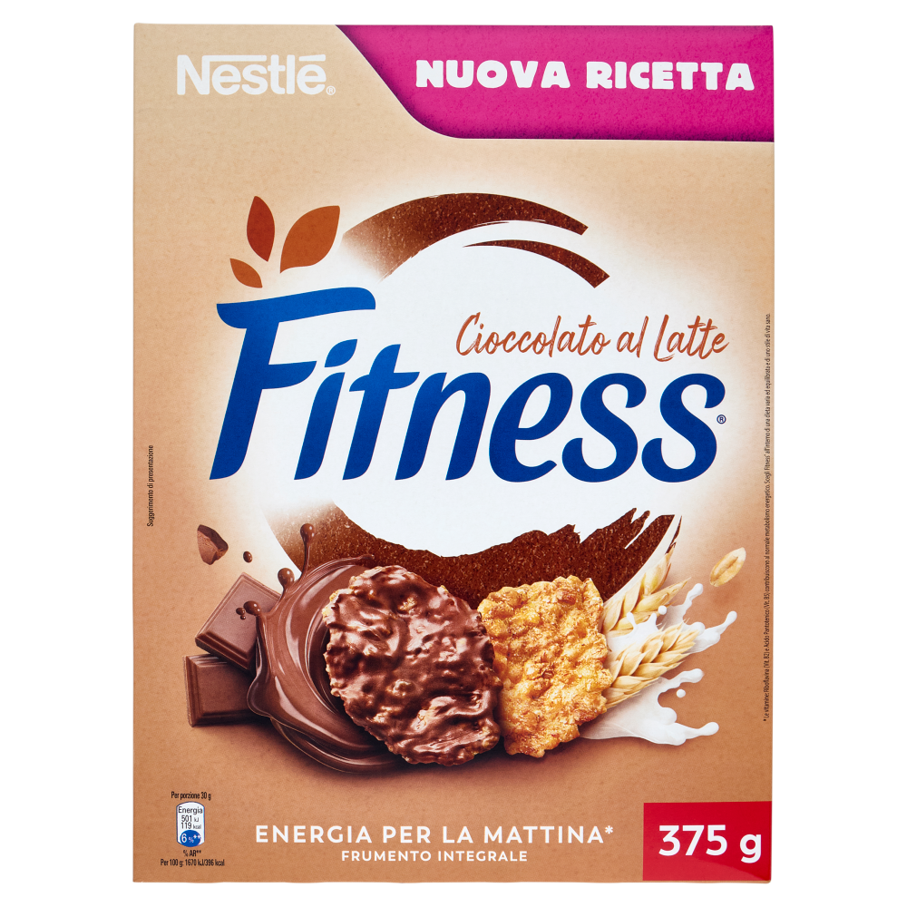 FITNESS Cioccolato al Latte Cereali Integrali con Fiocchi al Cioccolato 375g