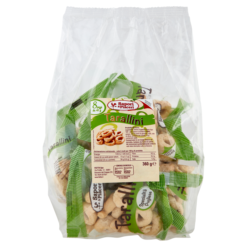 Sapori & Piaceri Tarallini 8 pezzi 360 g