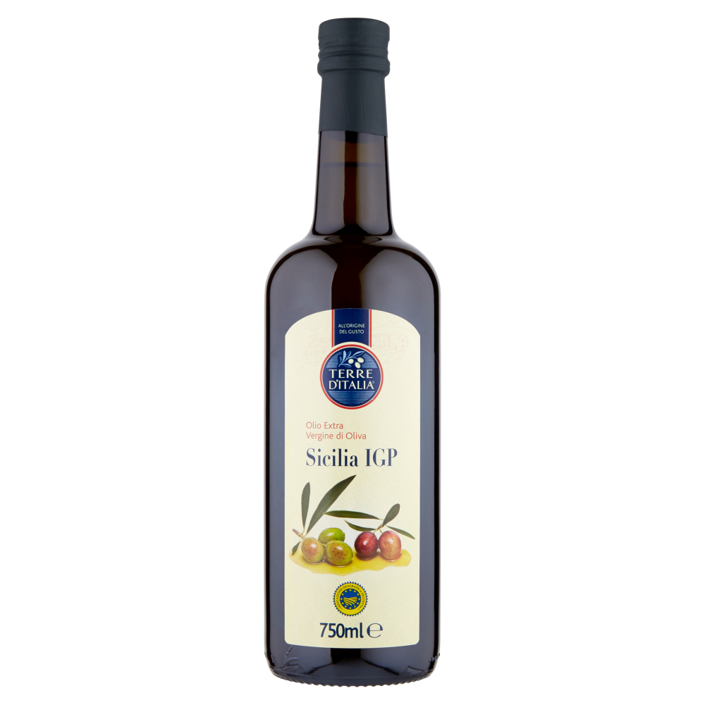 Terre d'Italia Olio Extra Vergine di Oliva Sicilia IGP 750 ml